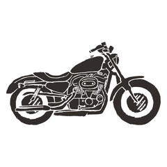 Fototapeta premium Retro Motorcycles Icon black
