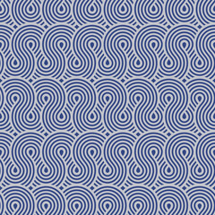 Japanese Circle Wavy Line Vector Seamless Pattern