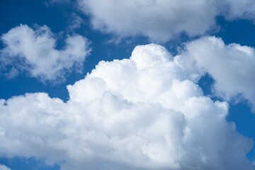 Blue sky with scattered clouds