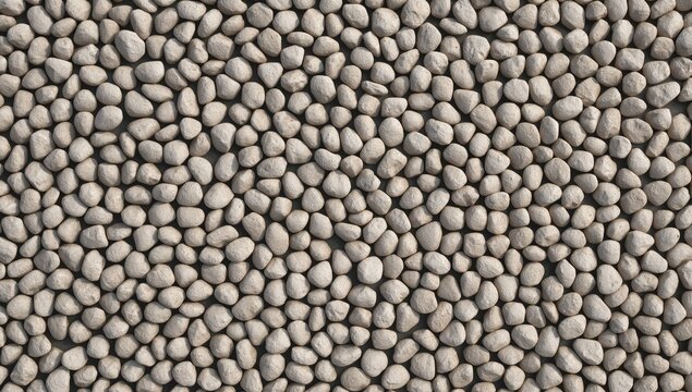 Beige Pebble Stone Texture, Seamless Round Stones Wall, Natural Earthy Tones