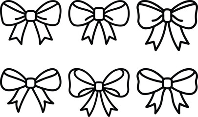 Elegant Bow Collection Gift Wrapping Design Elements