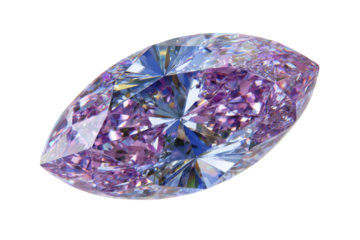 A purple diamond with a blue center