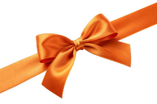 orange bow isolated on white background