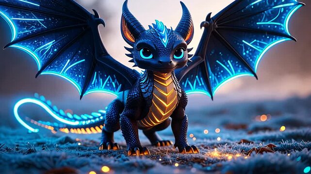 dragon in the night sky
