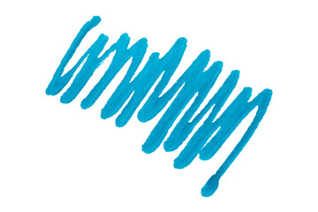 Realistic rough marker. Ink line. Drawing drawn with marker on white isolated background. Hand painted. Marker on paper isolated on white background.