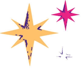 Obraz premium Hand Drawn Sparkles Decoration