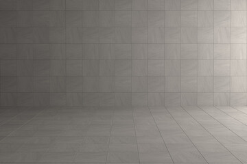 Modern empty room with minimal space. 3D rendering