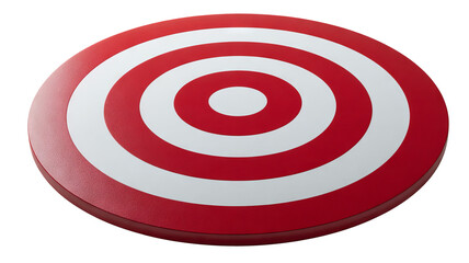 Archery target bullseye with concentric circles — accuracy, focus, and goal achievement concept — high-resolution PNG cutout isolated on transparent background, clean studio look for design