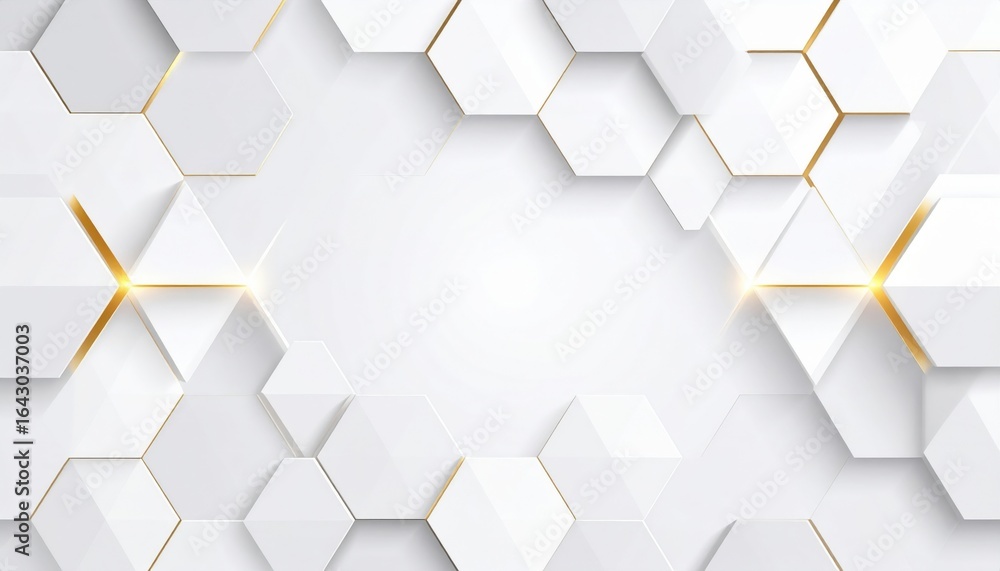 Poster Dynamic hexagonal design pattern abstract background graphic element modern aesthetic close-up view creative visual composition
