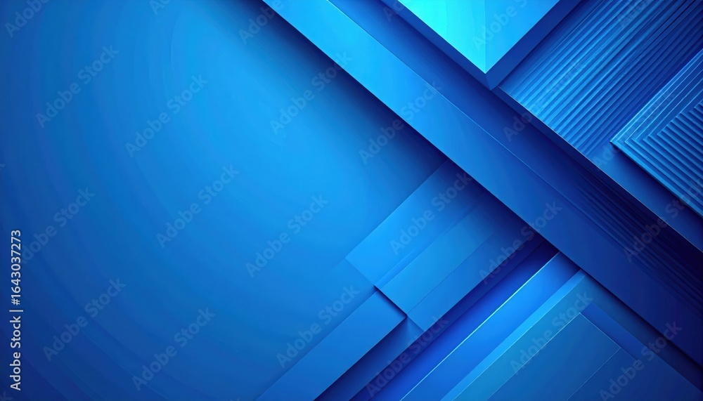 Poster dynamic blue geometric shapes abstract design digital art modern graphic environment high-tech viewp