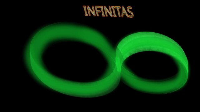 Sfondo nero con animazione del simbolo dell'infinito