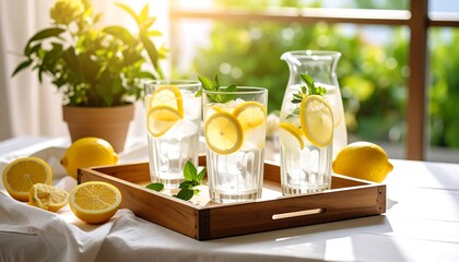 Refreshing lemonade on a sunny day