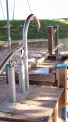 playground without children, children's playground, swing, slide