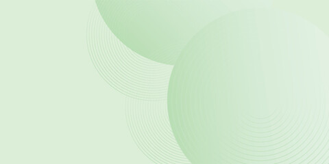 Minimalist soft Abstract Background in Gradient green and white Tones with Circles. Circle effect style geometric, modern background