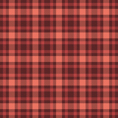 Customer textile seamless tartan, panel check plaid vector. Harvest fabric pattern background texture in red color.