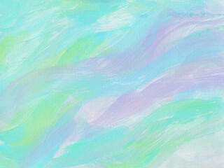 Soft pastel abstract background with gentle brush strokes in blue, green, and purple tones. Perfect for design, art projects