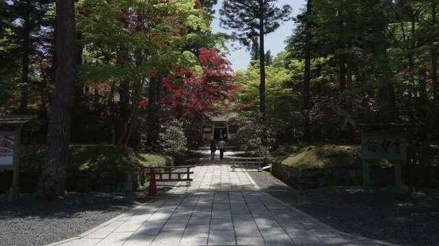 高野山 和歌山県高野町の街並み(霊宝館前)　Townscape of Koyasan(Reiho-Kan), Koya Town, Wakayama, Japan 