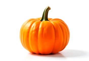 Obraz premium Generative AI Autumnal Delight A Vivid Pumpkin Portrait Against White Space