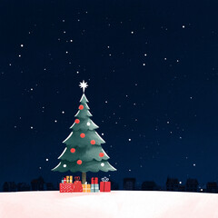 Merry Christmas, creative artwork illustration