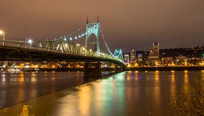 Obraz premium City Bridge at Night