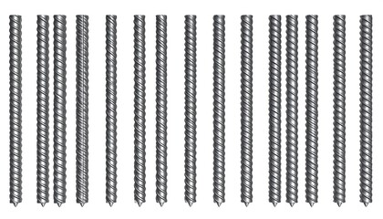 Twisted metal rods illustration