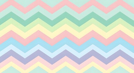 A pastel chevron pattern with alternating bands of various soft colors creating a repeating design.