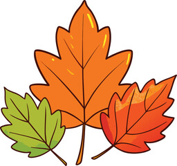 Obraz premium Watercolor Autumn Leaves Background