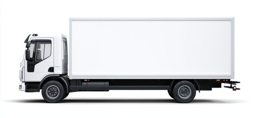 The White Delivery Truck for Efficient Freight Transportation and Logistics Solutions