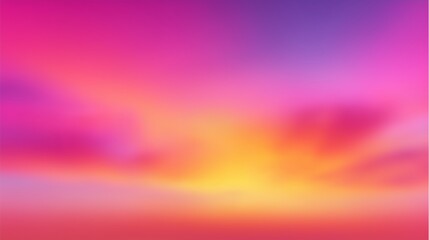 Obraz premium Colorful sunset creating a vibrant sky filled with pink, purple, and orange hues over a serene landscape at dusk