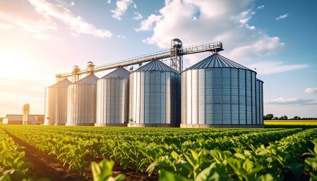 Grain silos on a farm (1)