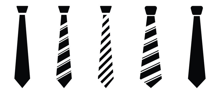 Neck tie icon vector set. tie icon isolated on white background. Tie icon or logo isolated sign symbol vector illustration. Tie business icon vector sign symbol. Vector illustration.
