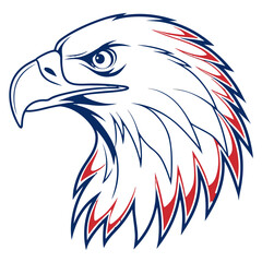 Close up of a sharp fishing hook with a loop and tied knot on a white background