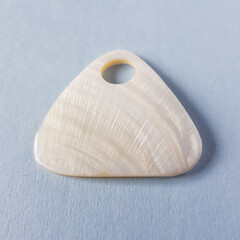 Triangular White Mother of Pearl Pendant with Hole