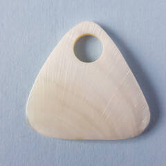 Triangular White Mother of Pearl Pendant with Hole