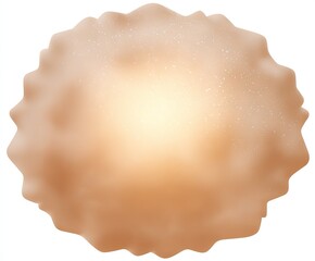 Round, light beige, textured, puffy, organic-looking sphere