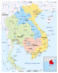 Map of the states of Southeast Asia