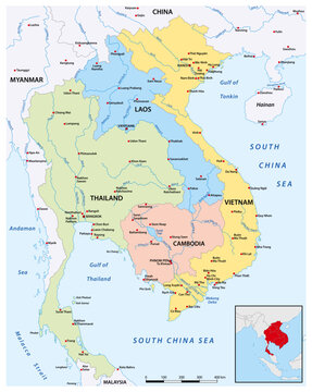 Map of the states of Southeast Asia