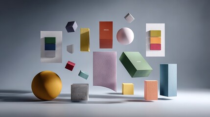 Floating Design Elements in Air