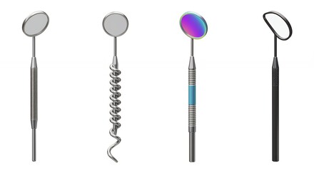 Dental mirrors set illustration