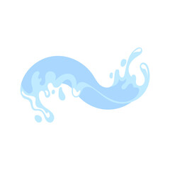 Cartoon Illustration of a Water Splash