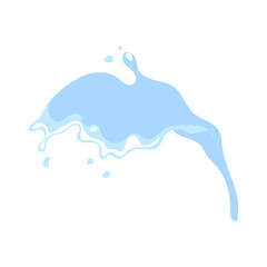 Cartoon Illustration of a Water Splash