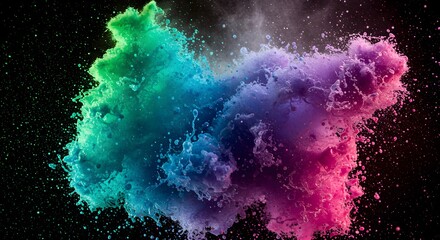 Fototapeta premium Colorful liquid explosion abstract background