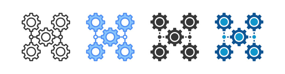 Automation Icon Set Multiple Style Collection