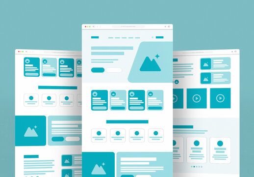 Modern Wireframe Landing Page Template Layout