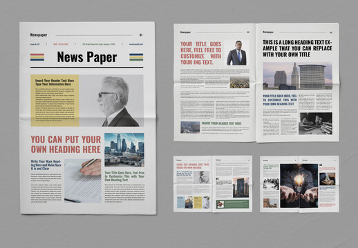 Professional Modern Editable Newspaper Template Layout