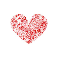 Fototapeta premium red heart isolated on white