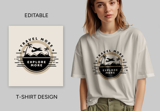 Travel And Adventure T Shirt Design Template