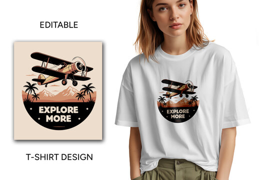 Vintage Adventure TShirt Design Template