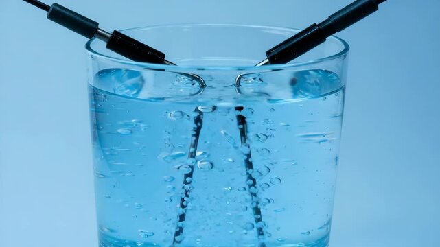 Electrolysis bubbling in water