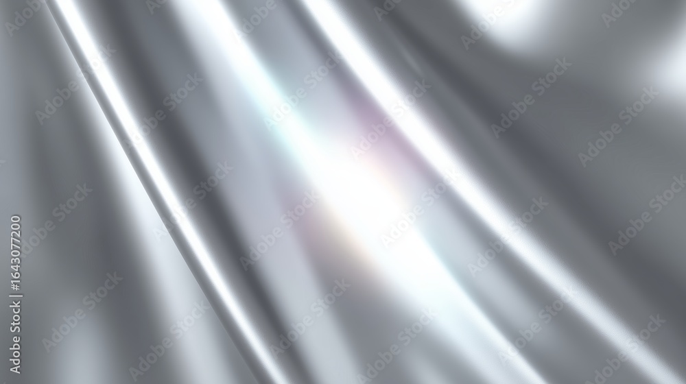 Poster gentle folds of silver fabric illuminated by soft light creating a serene and elegant atmosphere in 